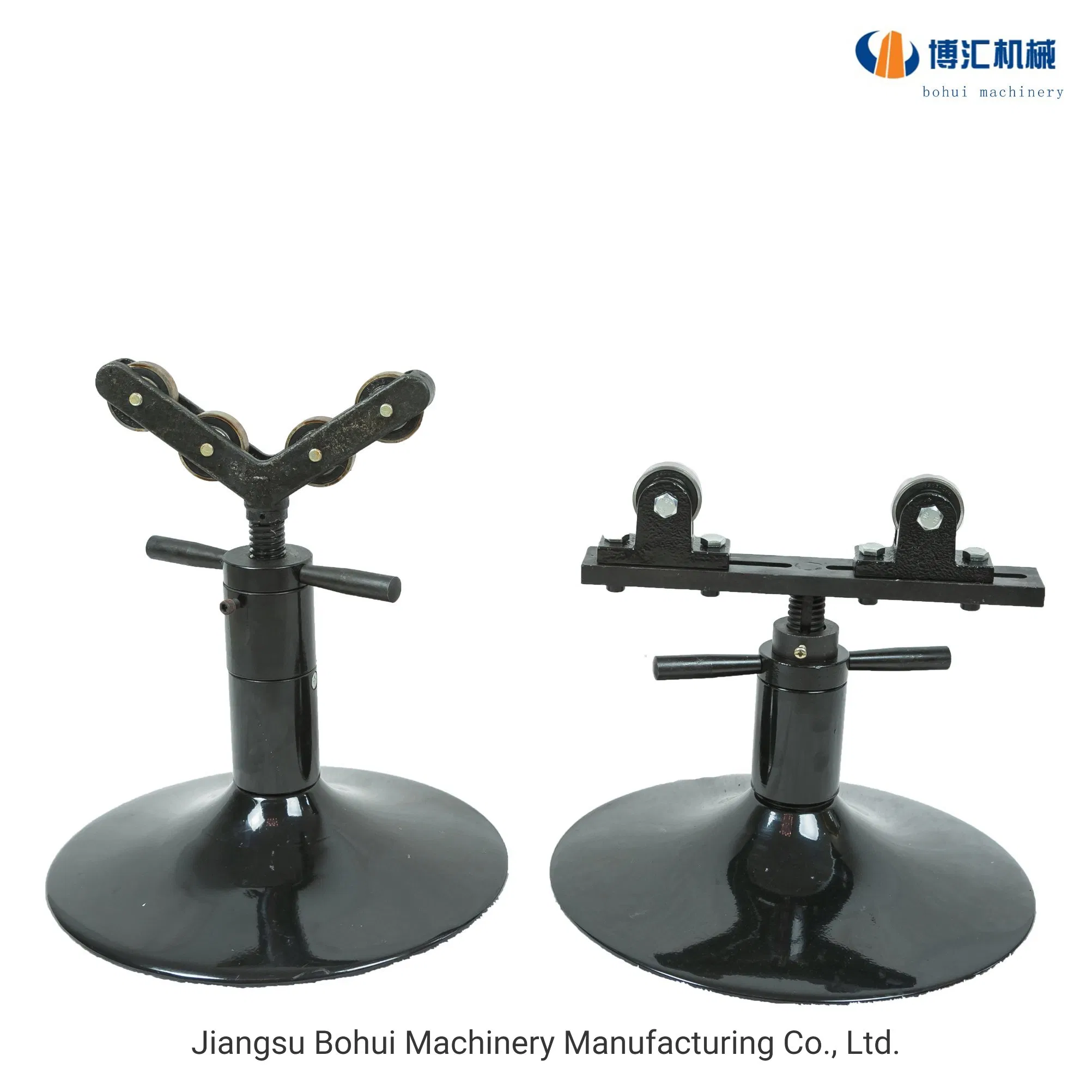 Small Black Durable Roller Head Pipe Stand Pipe Support