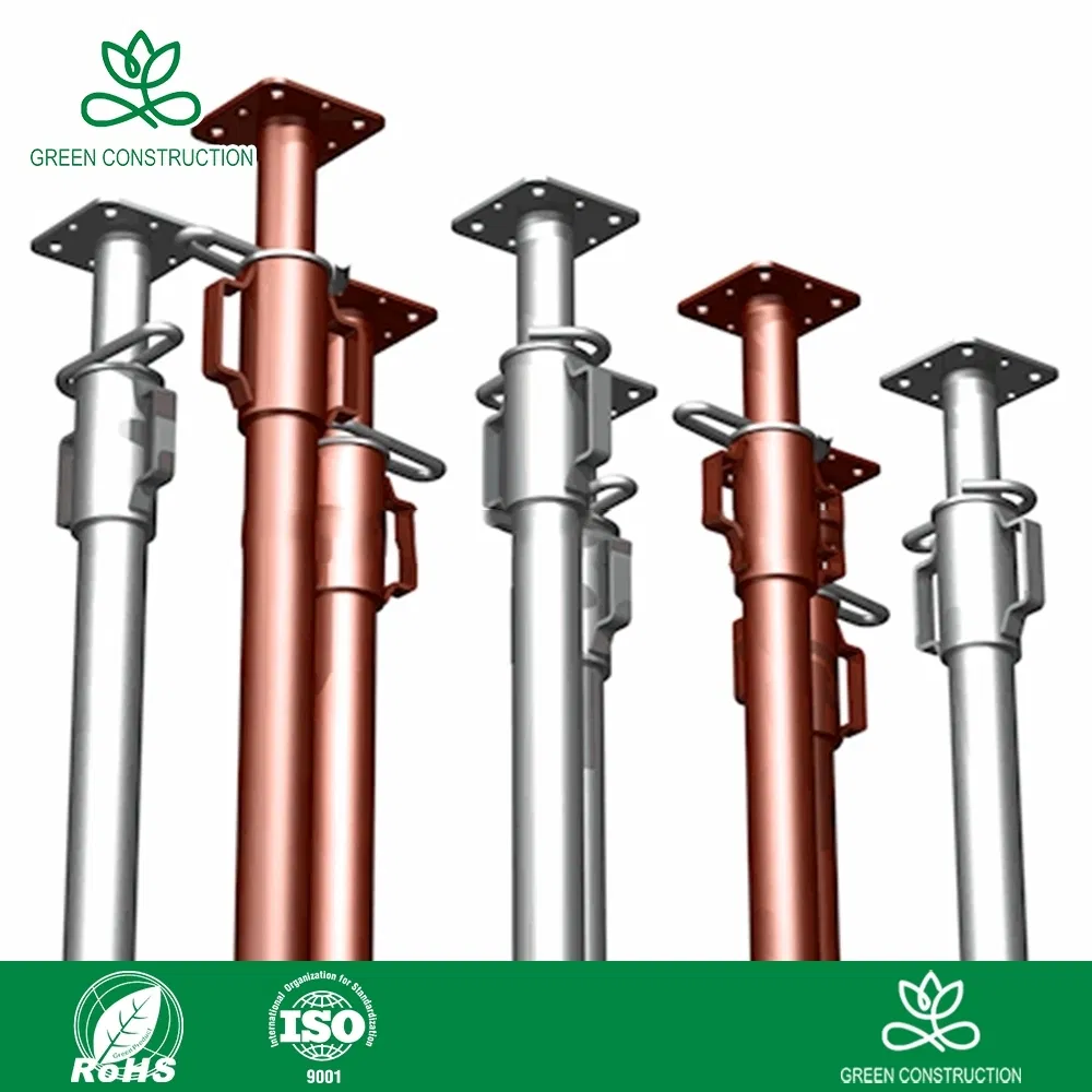 Green Construction Sizes Steel Props Suppliers Excellent Tensile Strength Rod Construction Plate Formwork Support