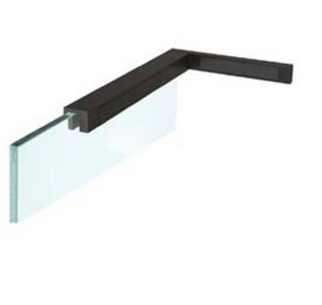 Matt Black Shower Enclosure Glass to Wall Bathroom Support Corner with Covers