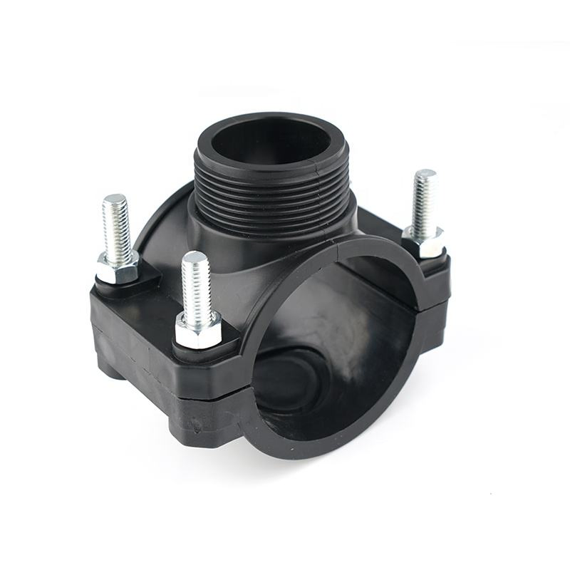 Drip Irrigation Fitting PE Pipe PP Clamp Compression Fittings Male Clamp Saddle