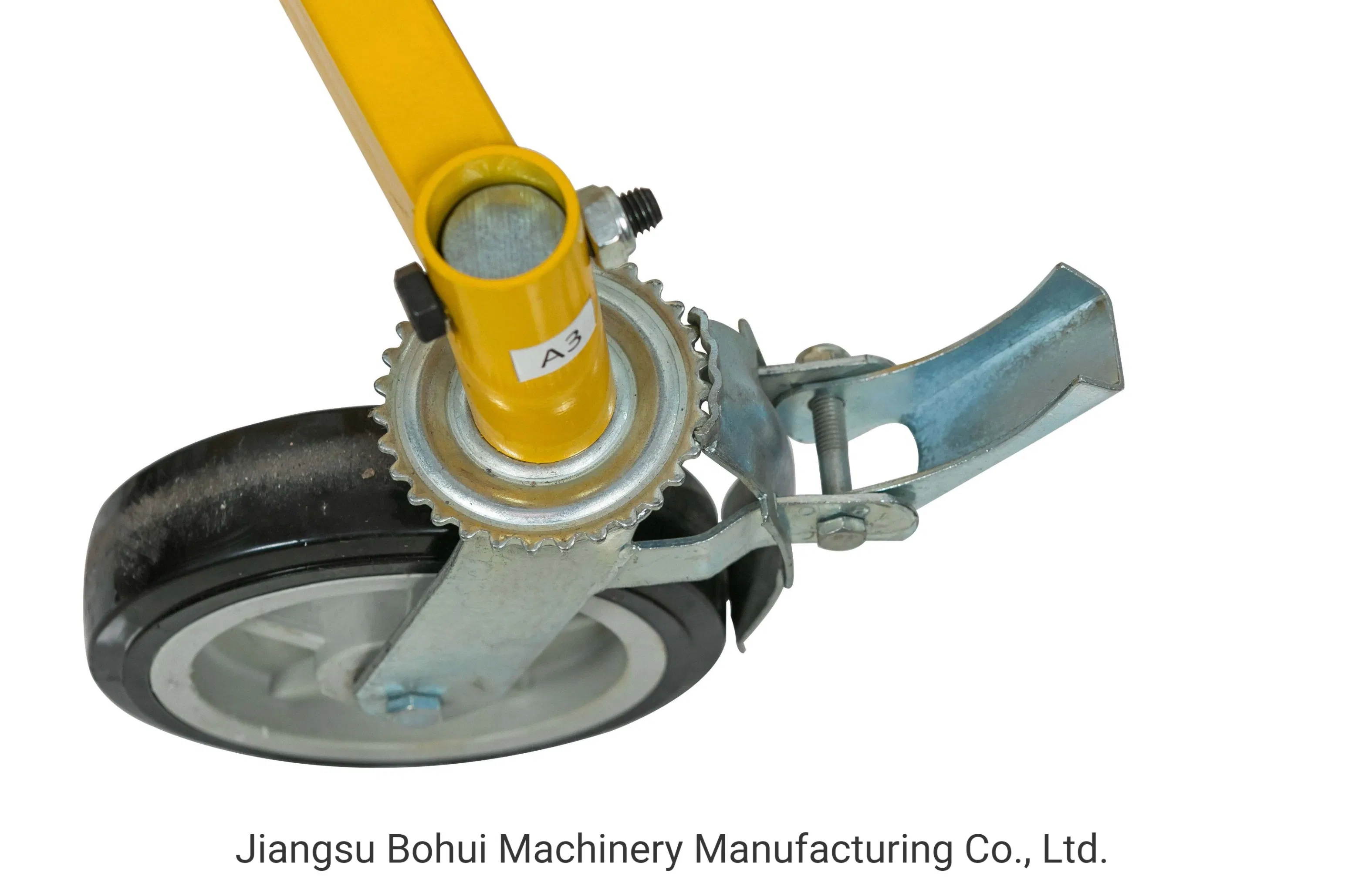 Industrial 40 Inch Roller Head Pipe Support with Wheels