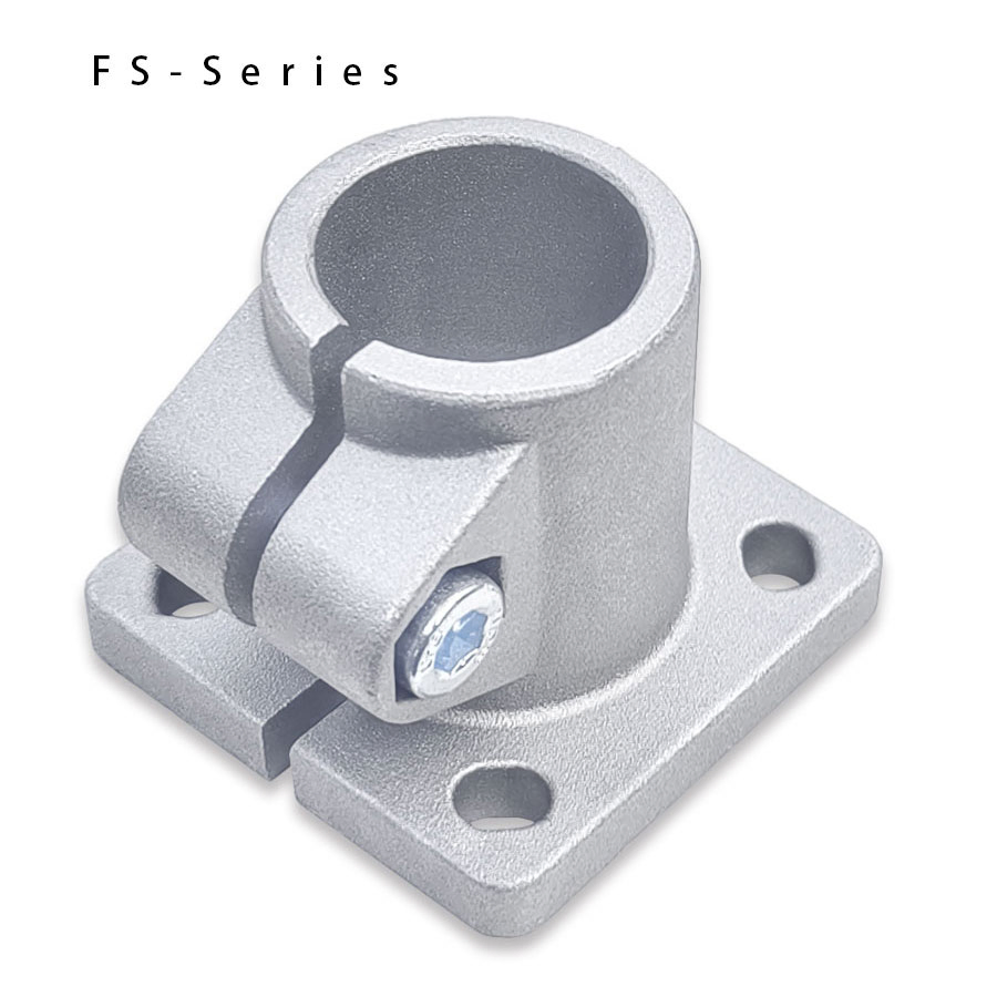 Round Pipe Connectors Aluminum Alloy Pipe Clamps Base Flanges Fasteners Pipe Fittings Fixed Clamps Stainless Steel Pipe Supports