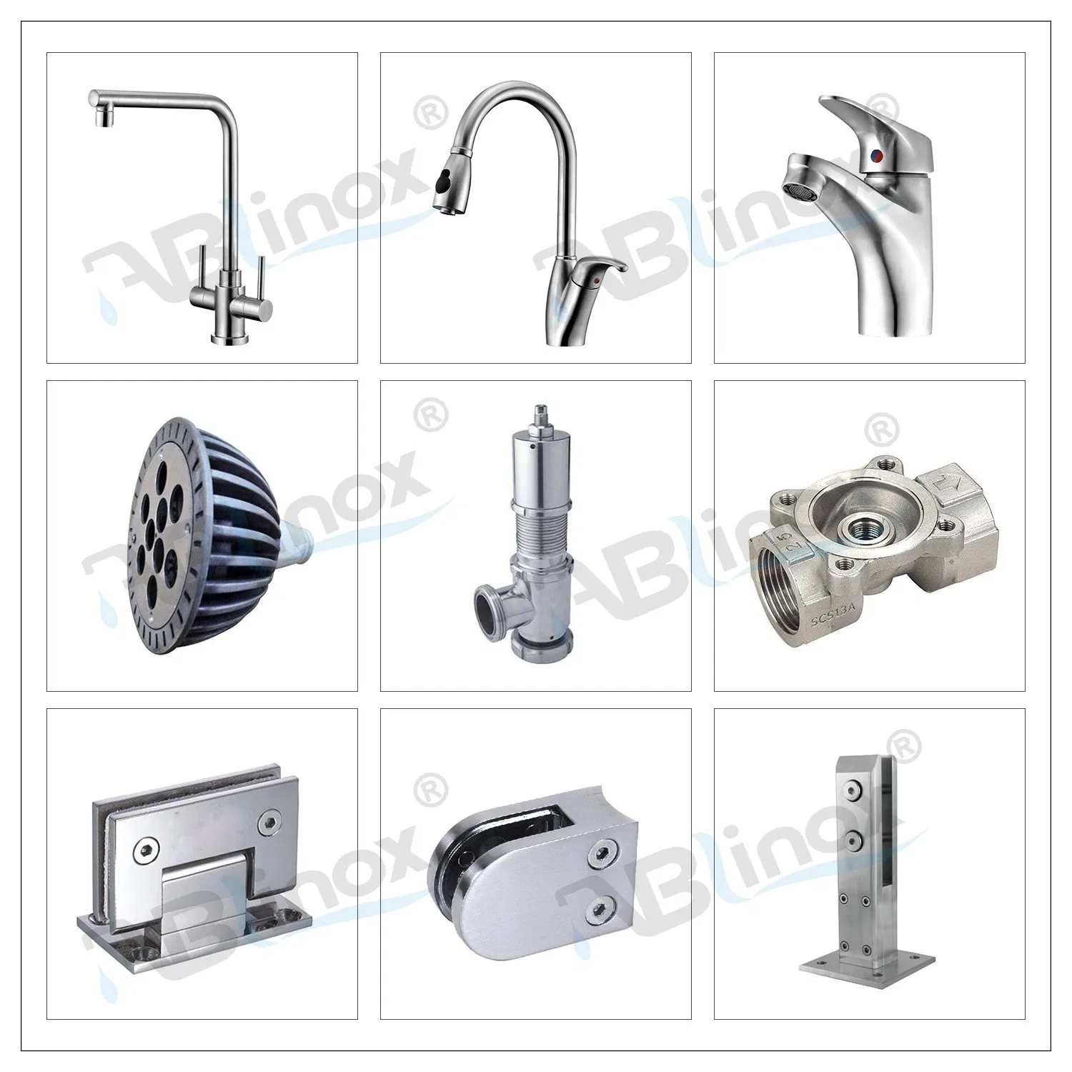 Stainless Steel 304 Railing Pipe Fitting Fixed Handrail Support for Square Tube