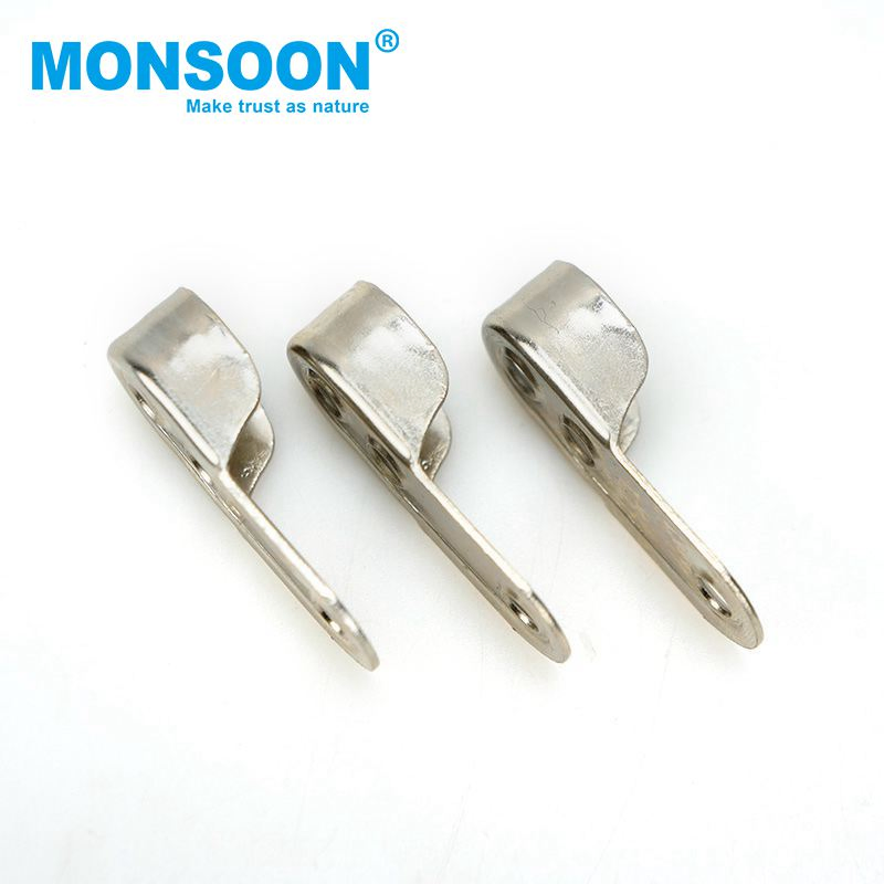 Wardrobe Accessories Tube Hanging Rail Support Closet Clothes Nickle Plated Pipe Hanger Zinc Alloy Oval Tube Support for Wardrobe