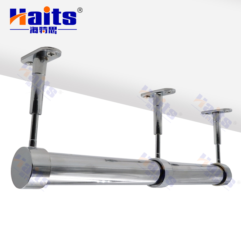 Furniture Black Holder Zinc Alloy Round Tube Pipe Support