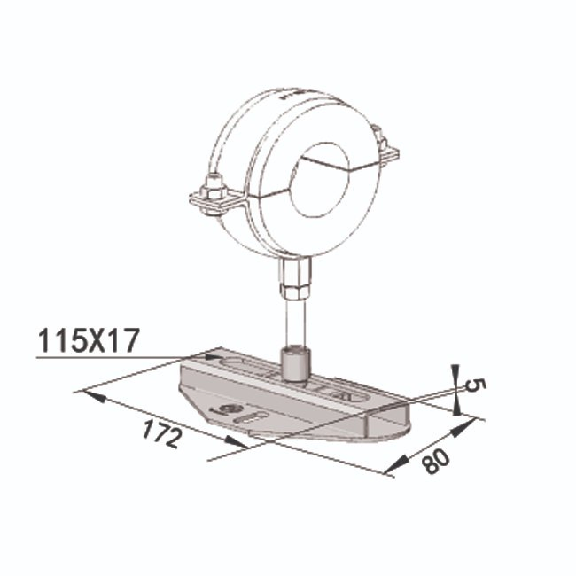 Pipe Sliding Support for The Thermal Pipe Installation Q235B Pipe Sliding Base