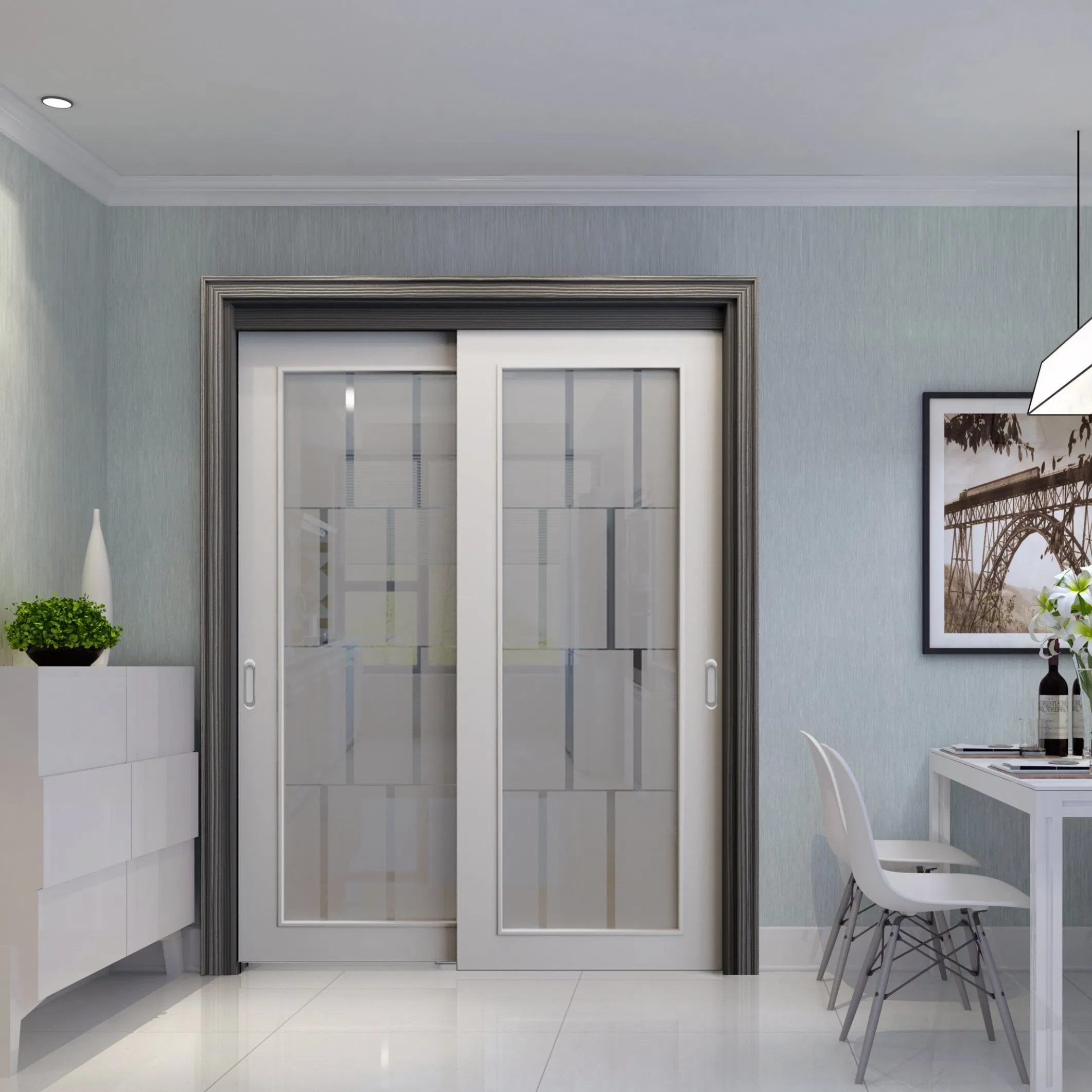 Safety Silding Doors Fly Screen with Stainless Steel Security Mesh and Aluminum Sliding Door Commercial