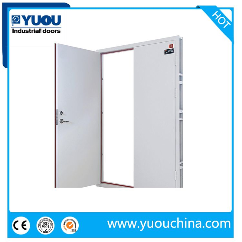High Quality China Standard Certification 90 180 Minutes Fire Rated Proof Glazed Metal or Stainless Steel Emergency Escape Exit Steel Door