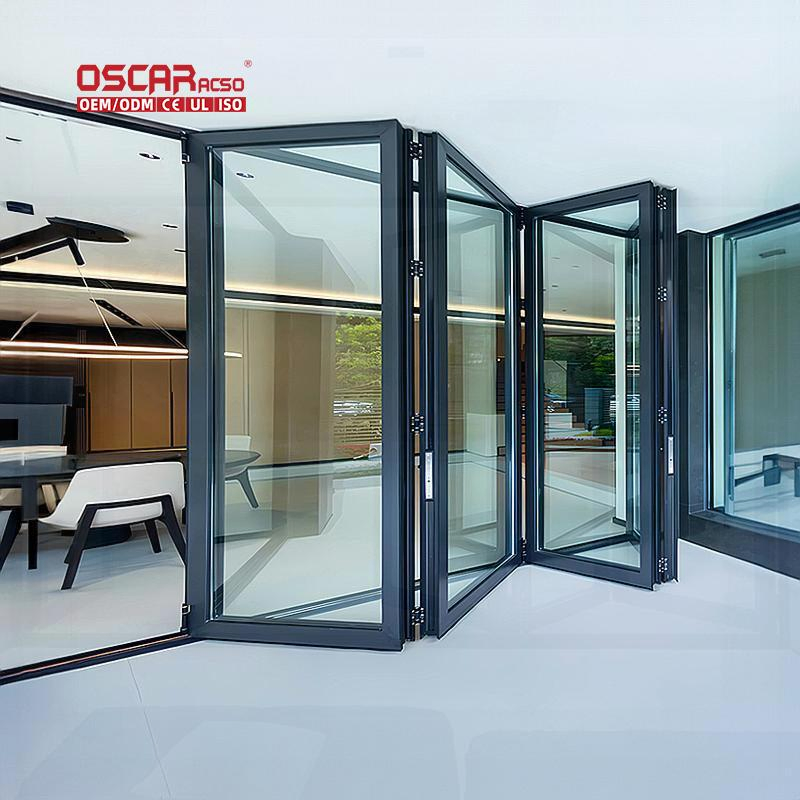 PVC High Speed Automatic Fold up Industrial Fast Roller up Shutter Stacking Folding Door