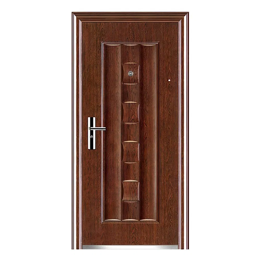 Security Entrance Anti-Theft Wooden Color Metal Steel Door