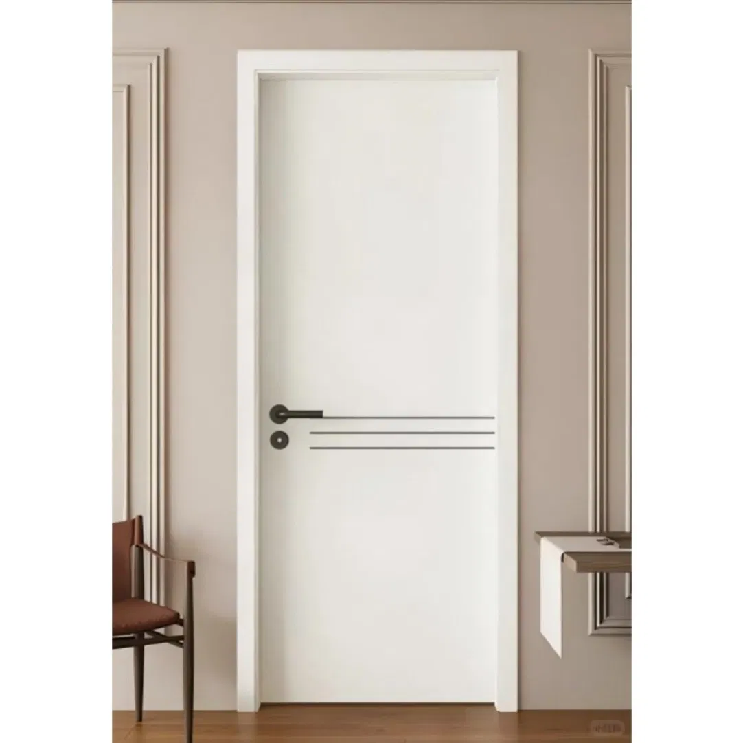 Individualized Louvered Door From WPC with High Gloss Natural Wood Veneer in American Style