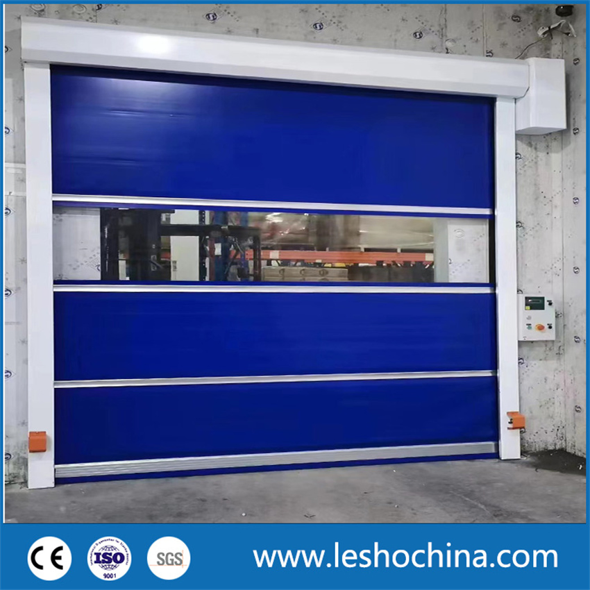 High Quality PVC Fabric High Speed Industrial Automatic Rapid Overhead Fast Quick Roll up Rolling Roller Shutter Door for Clean Room Factory Workshop Warehouse