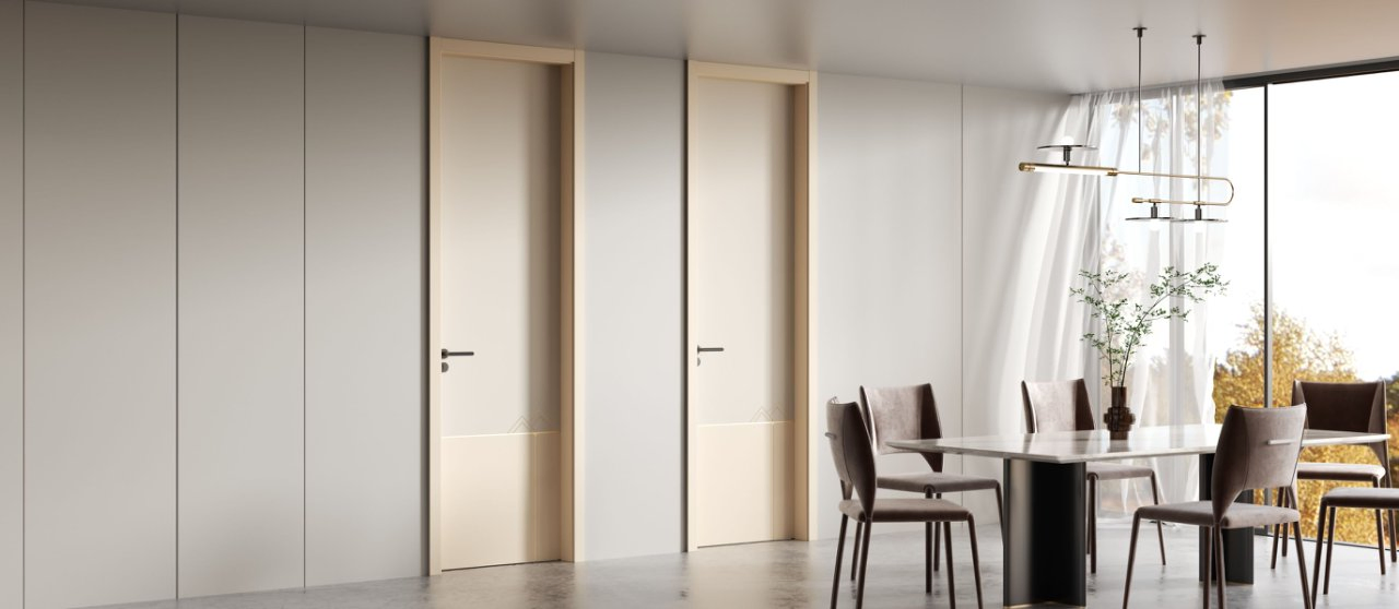 Modern Design Interior MDF Acoustic Soundproof Wooden Doors