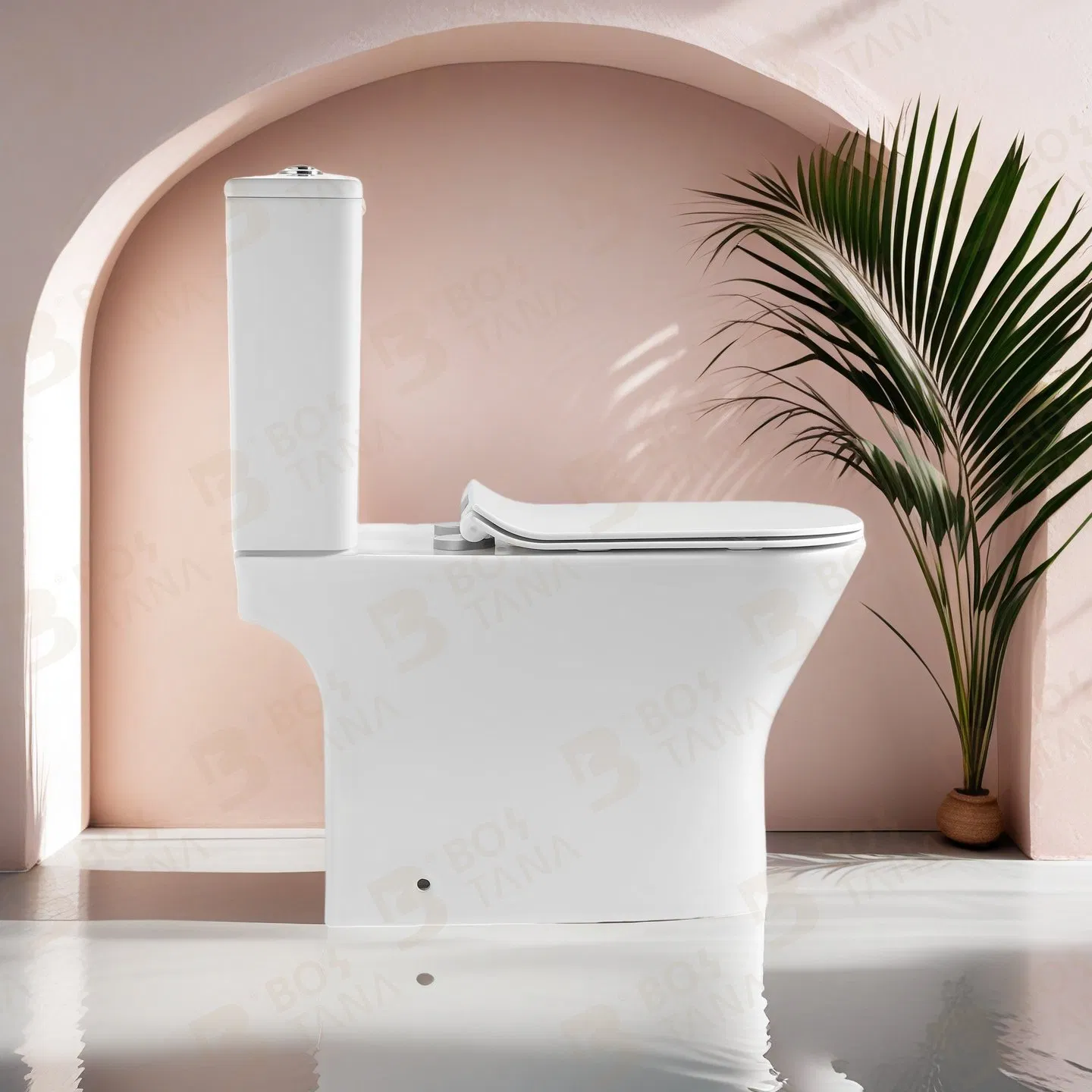 New Tornado Flushing Ceramic Two Piece Toilet Luxury Washdown Sanitaryware Toilet