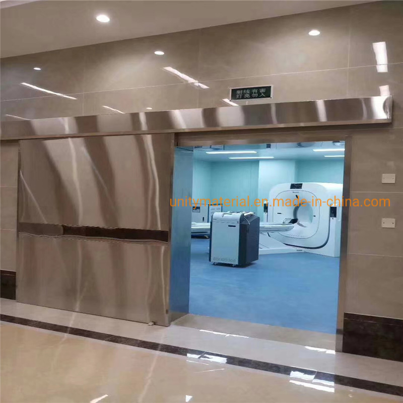 CT Room Protective Radiation Light X-ray Shielding Automatic Sliding Swing Lead Door with Customized Lined Medical Hospital Stainless Steel