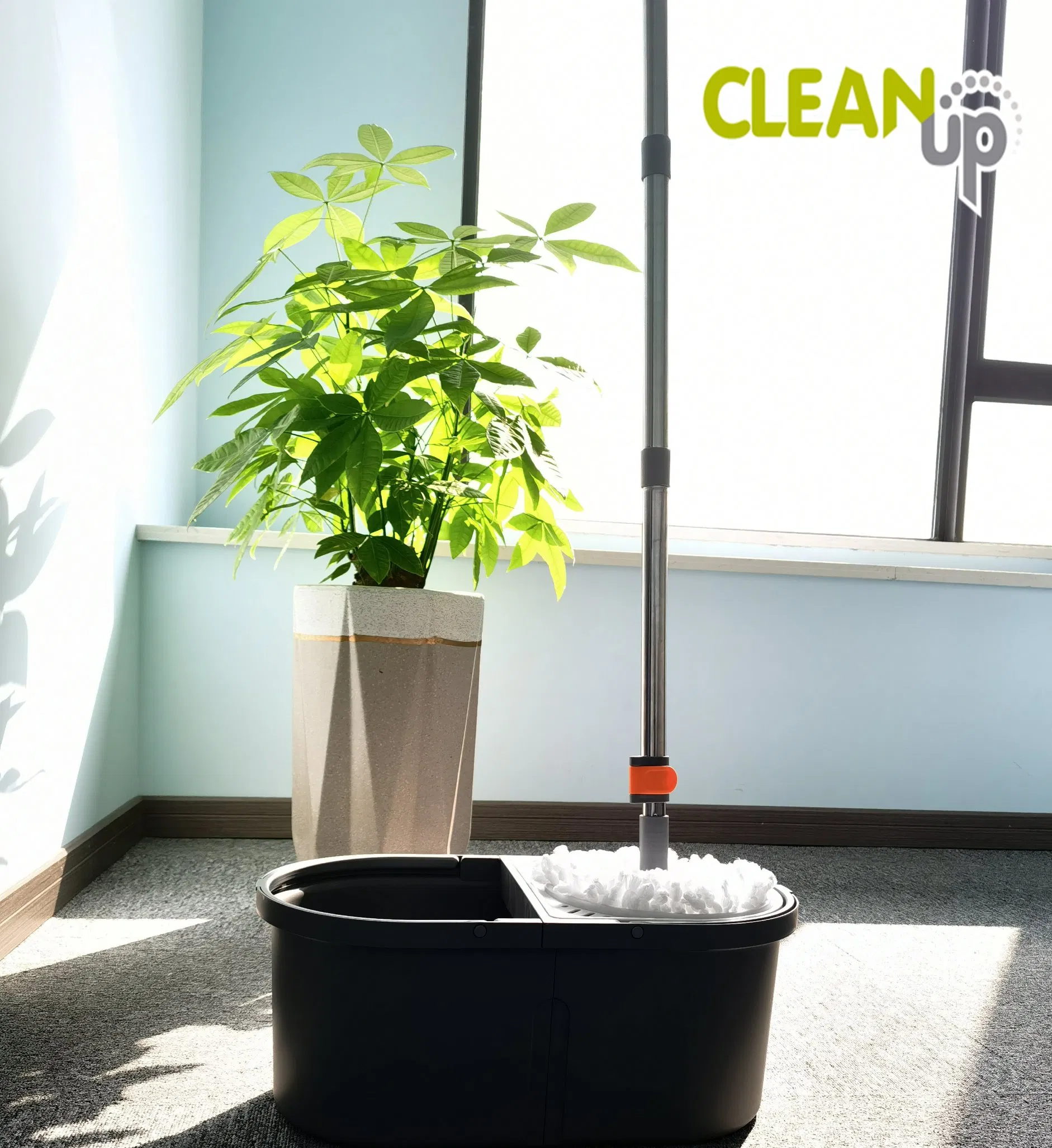 Flexible New Design 2 in 1 Detachable Bucket Space-Saving Magic Mop Tornado Mop Smart Spin Mop and Bucket with Wringer Set