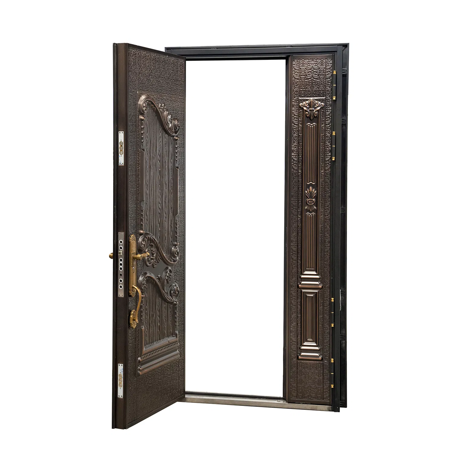 Factory Direct Customized Entrance Puerta Apartment Minimalist Panel Metal Steel Door