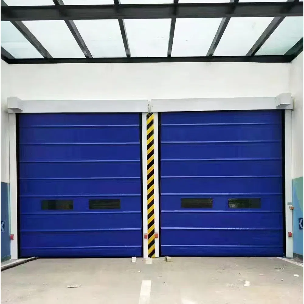 Windproof Industrial Warehouse Roller Shutter Automatic PVC High Speed Vertical Overhead Rapid Belt Folding Soft Rolling up Stacking Door