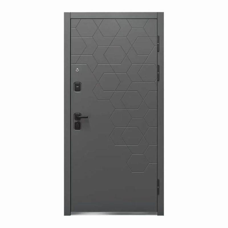 Customized New Design Custom House Luxury Villa Main Exterior Entrance Entry Front Metal Security Aluminum Steel Iron Wrought Modern Pivot Russia Turkish Door