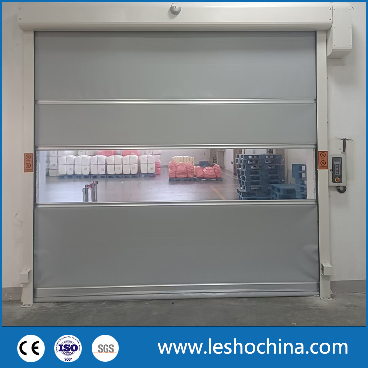 High Quality PVC Fabric High Speed Industrial Automatic Rapid Overhead Fast Quick Roll up Rolling Roller Shutter Door for Clean Room Factory Workshop Warehouse