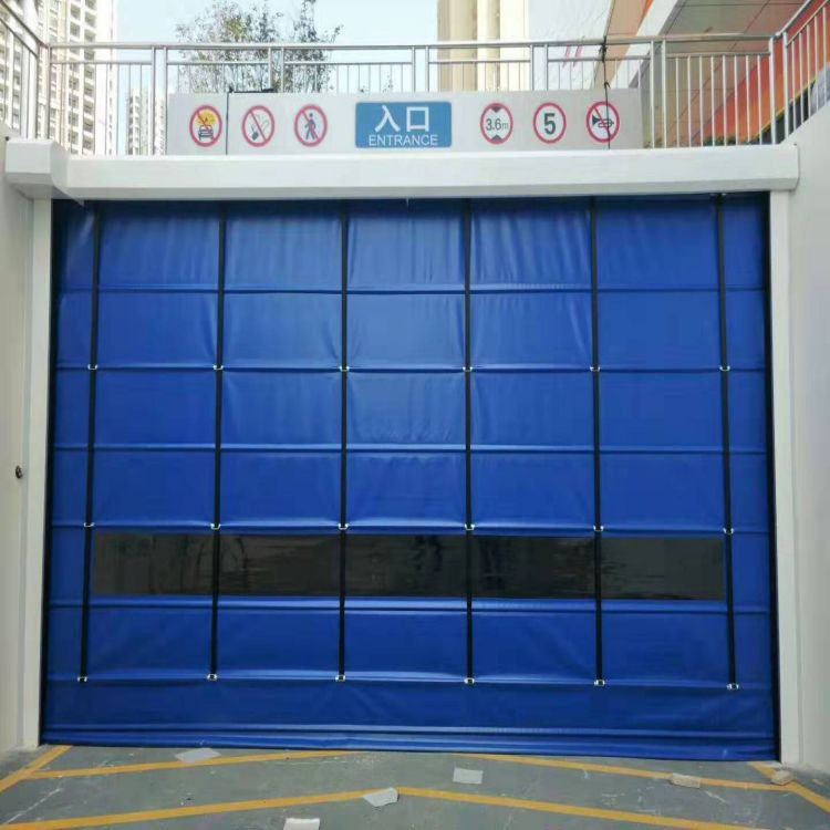 Industrial Shutter Automatic Rapid Roller PVC Door Stacking High Speed Door Folding Doors