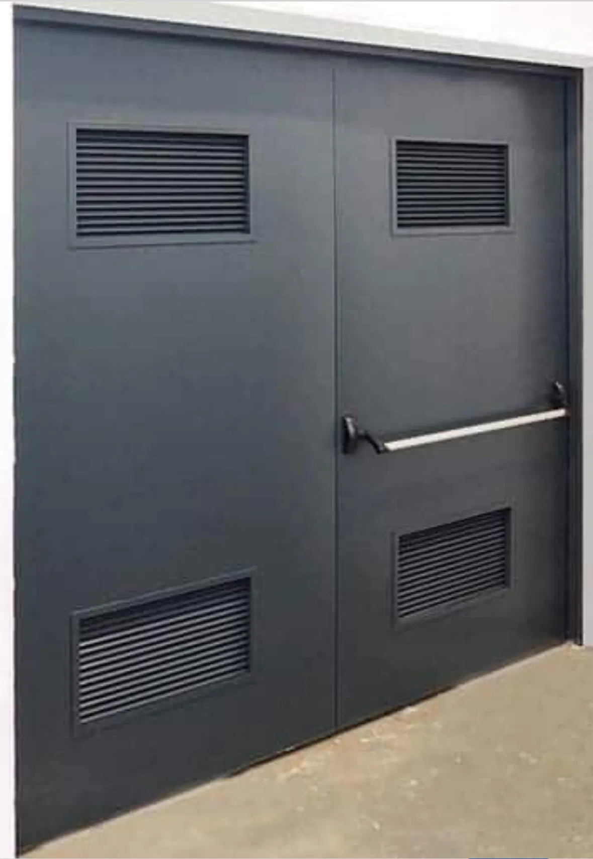 Hot Sale Steel Fire Door with Louvered Design for Safety