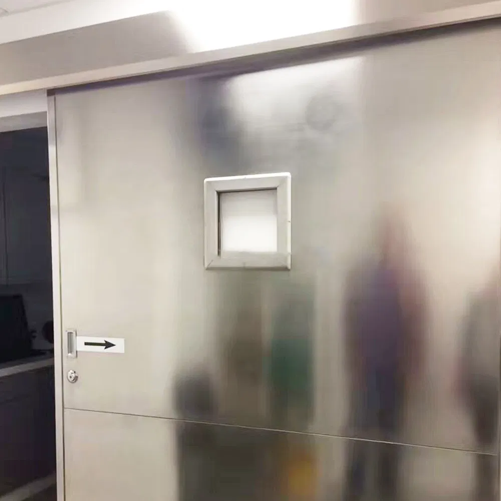 ICEN 4mm 5mm X Ray Lead Door Shielding Automatic Anti Radiation Door For Ct Room