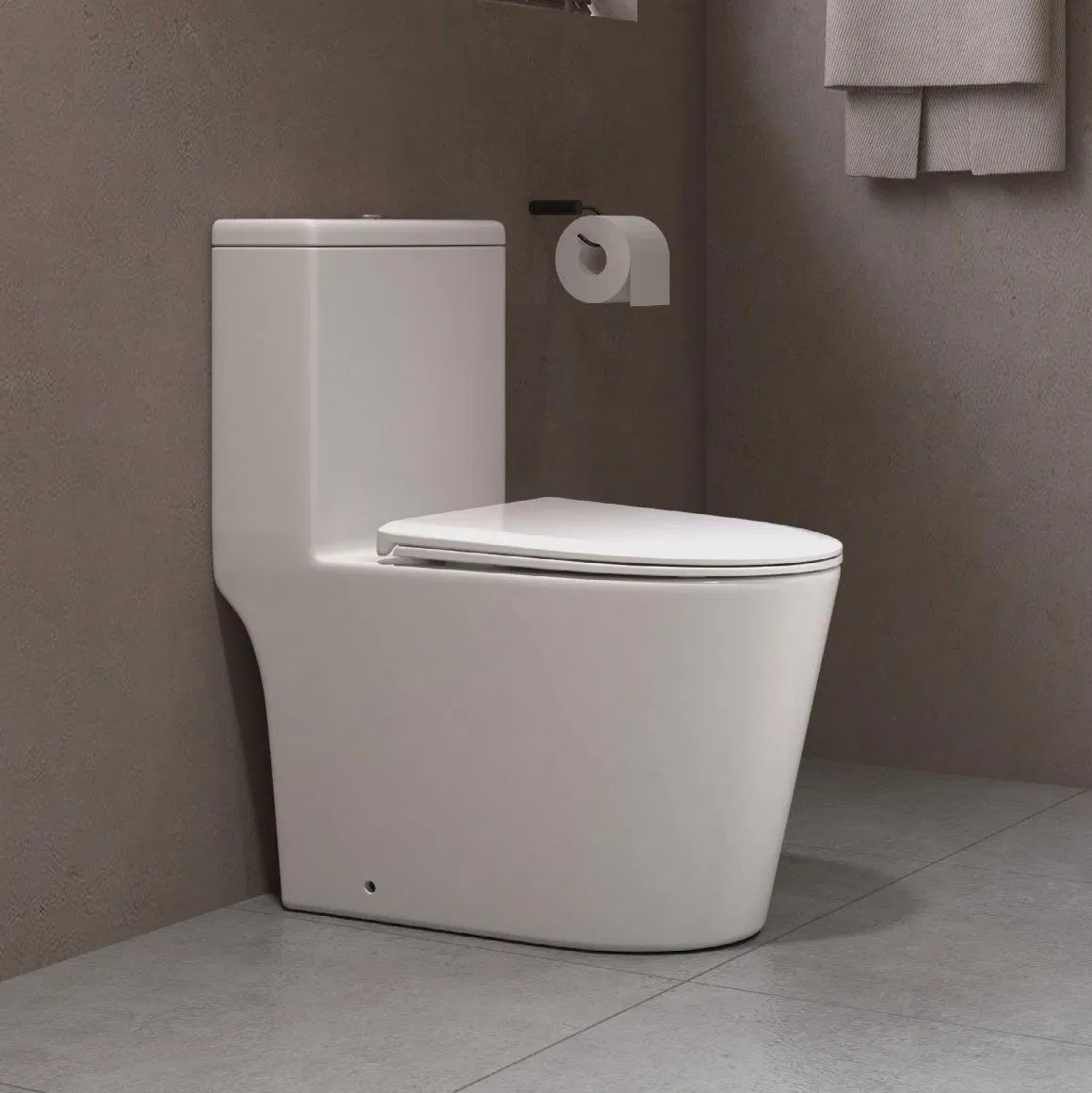 Washdown Tornado One Piece Ptrap/Strap 250mm Ceramic Toilet for Middle East