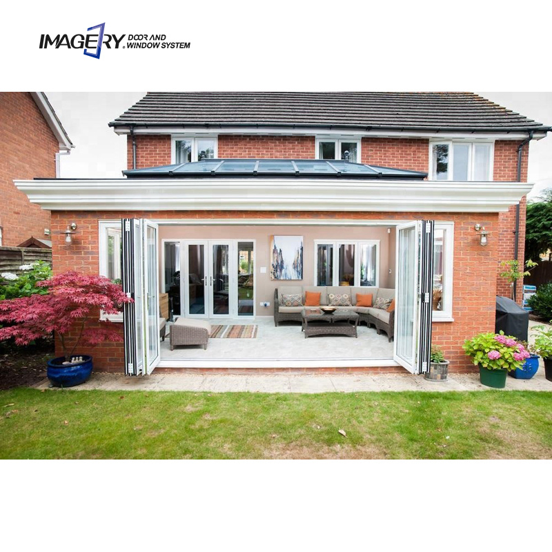 Modern New Nice Narrow Metal Outdoor Quality Folding Door Louvered Bifold Doors