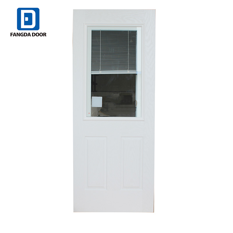 Fangda Oak Woode Grain Textured Exterior Fiberglass Louvered Door