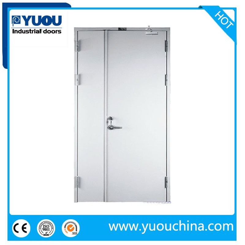 High Quality China Standard Certification 90 180 Minutes Fire Rated Proof Glazed Metal or Stainless Steel Emergency Escape Exit Steel Door