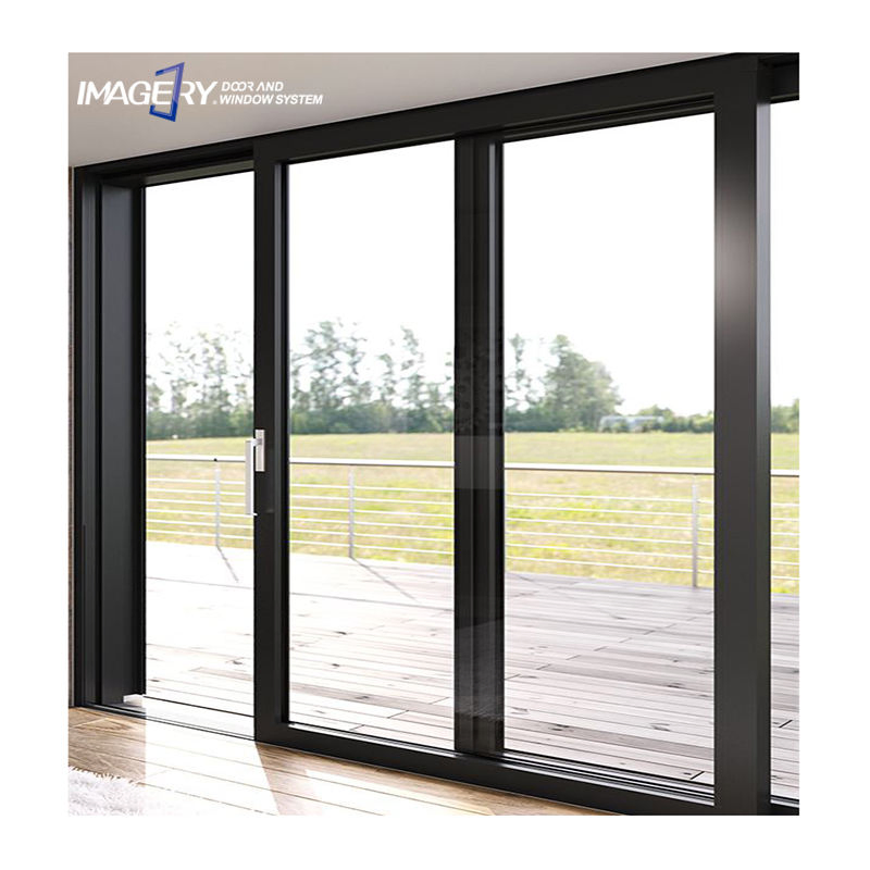 129+ Full Sealed Glass Aluminium Sliding Door with Stainless Steel Mesh