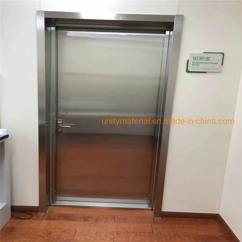 CT Room Protective Radiation Light X-ray Shielding Automatic Sliding Swing Lead Door with Customized Lined Medical Hospital Stainless Steel