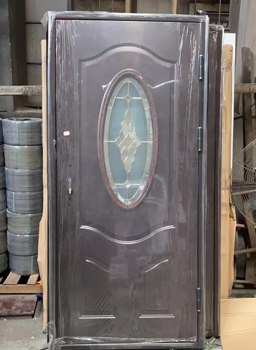 Security Glass Metal Door