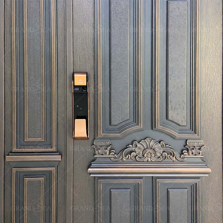 Doors Exterior Modern Black Double Exterior Door Aluminum Exterior Louvered Door