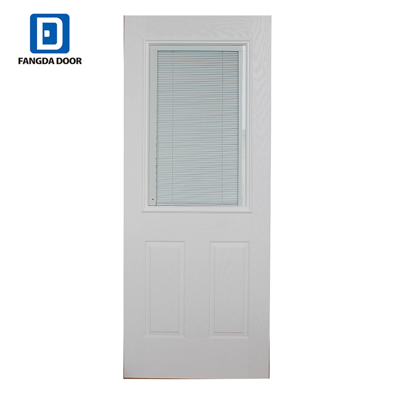 Fangda Oak Woode Grain Textured Exterior Fiberglass Louvered Door