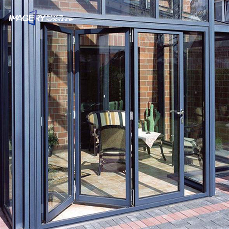 Modern New Nice Narrow Metal Outdoor Quality Folding Door Louvered Bifold Doors