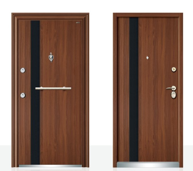 Modern Security Stainless Steel Iron Single/Mother-Son/Double Door Factory Customized Satety Entrance Main Metal Door