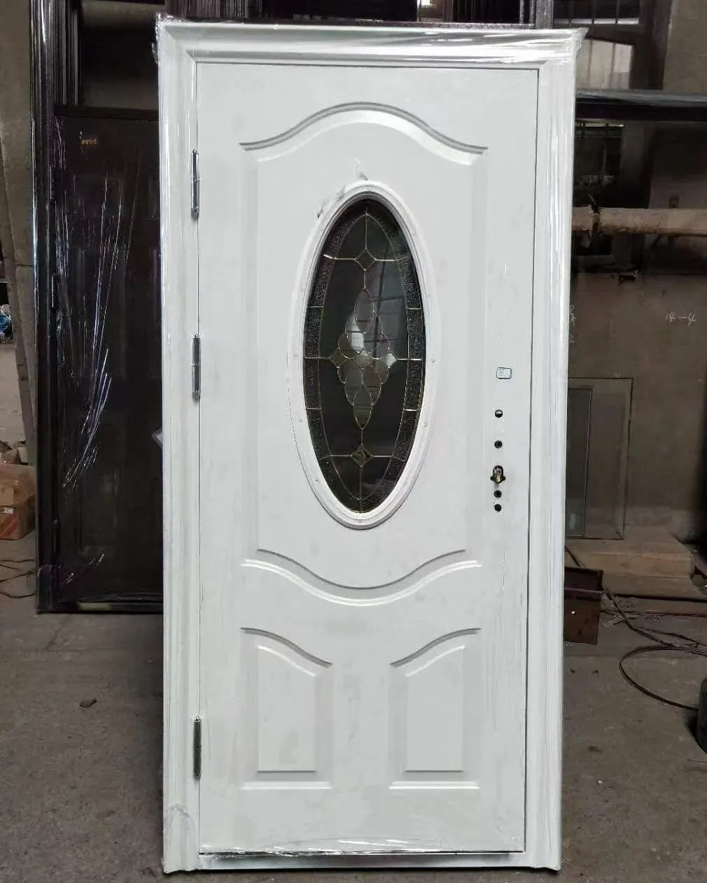 Security Glass Metal Door