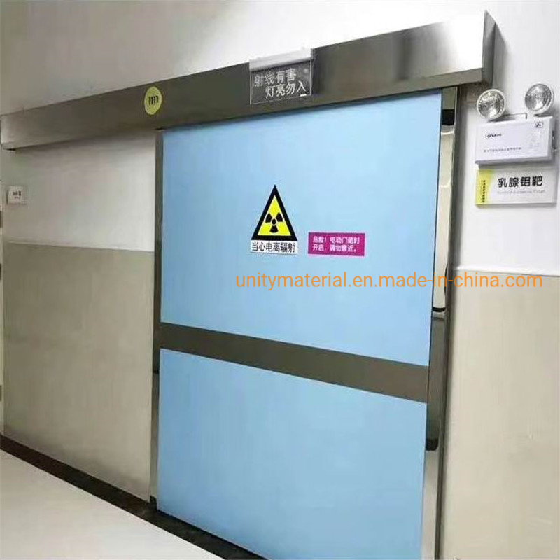 CT Room Protective Radiation Light X-ray Shielding Automatic Sliding Swing Lead Door with Customized Lined Medical Hospital Stainless Steel