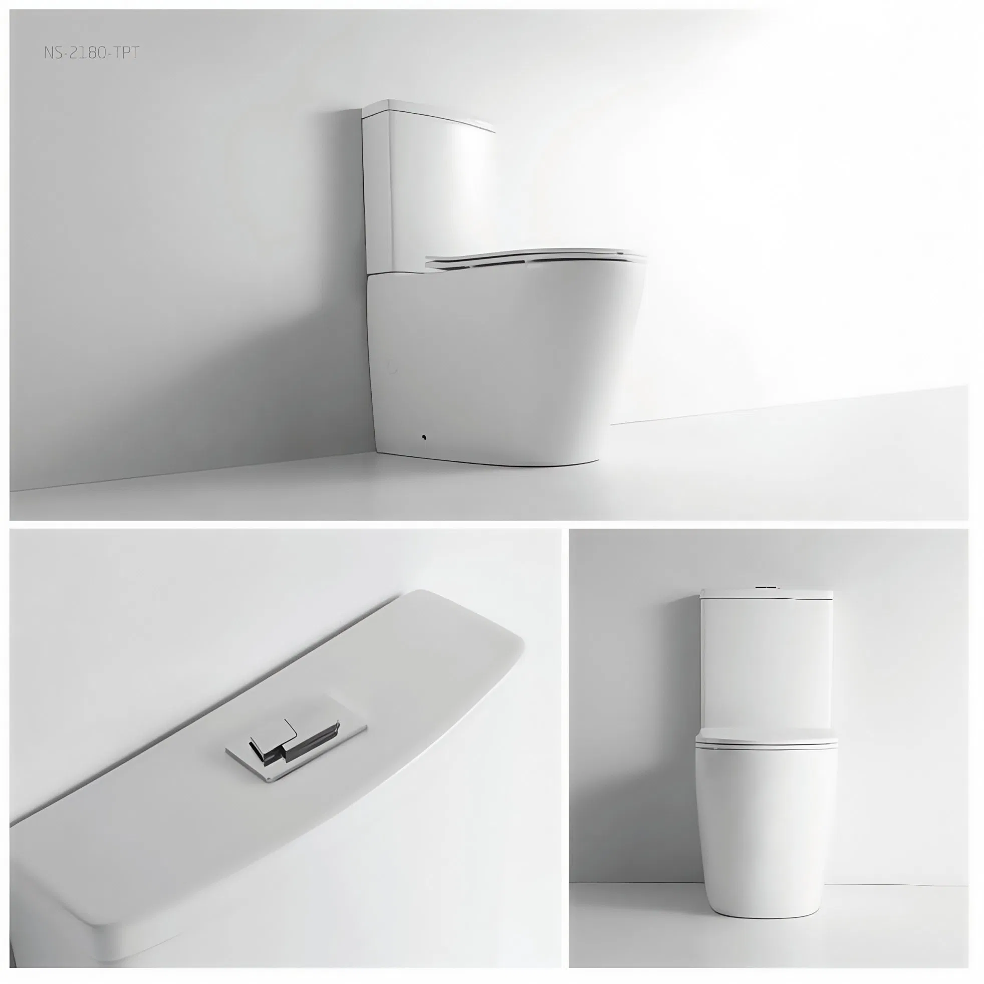 Watermark Standard Bathroom Ceramic Tornado Flush Universal Inlet Two Piece Toilet