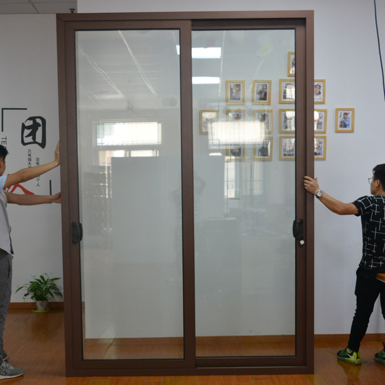 85 Series Thermal Break Aluminum Sliding Doors with Laminated Glass, Floor Spring &amp; EPDM Seal for Safety