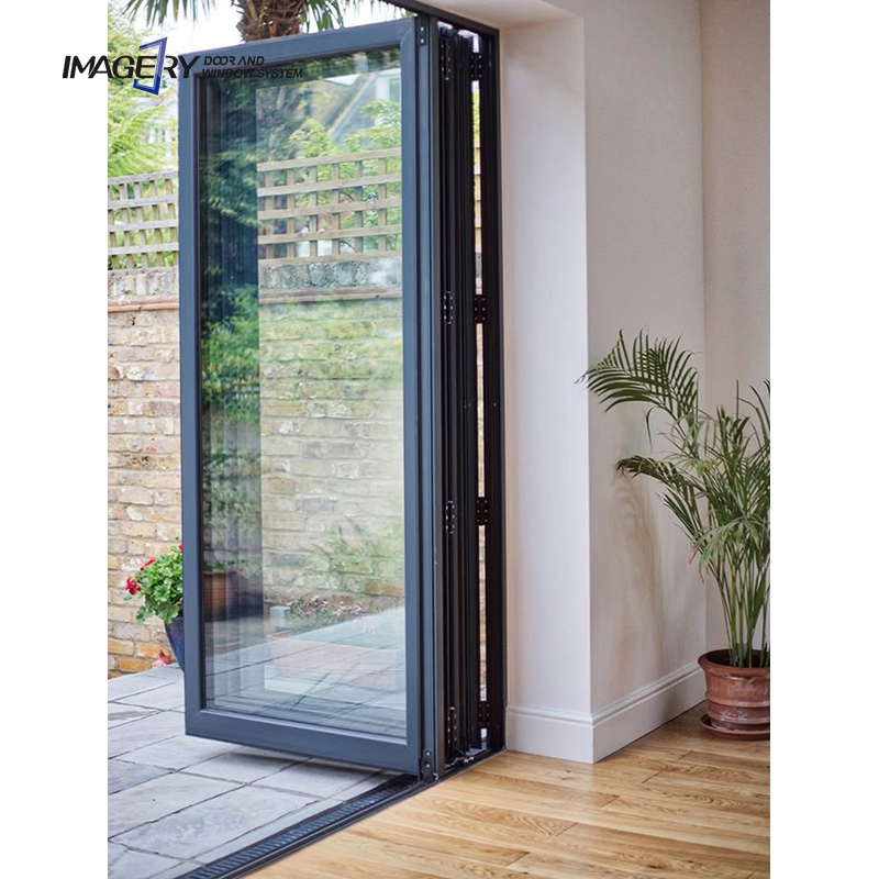 Modern New Nice Narrow Metal Outdoor Quality Folding Door Louvered Bifold Doors