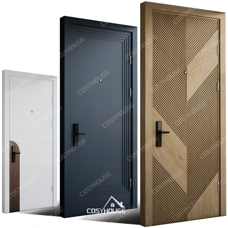 Soundproof Solid Wood Interior Door with Acoustic Seal for Bedroom