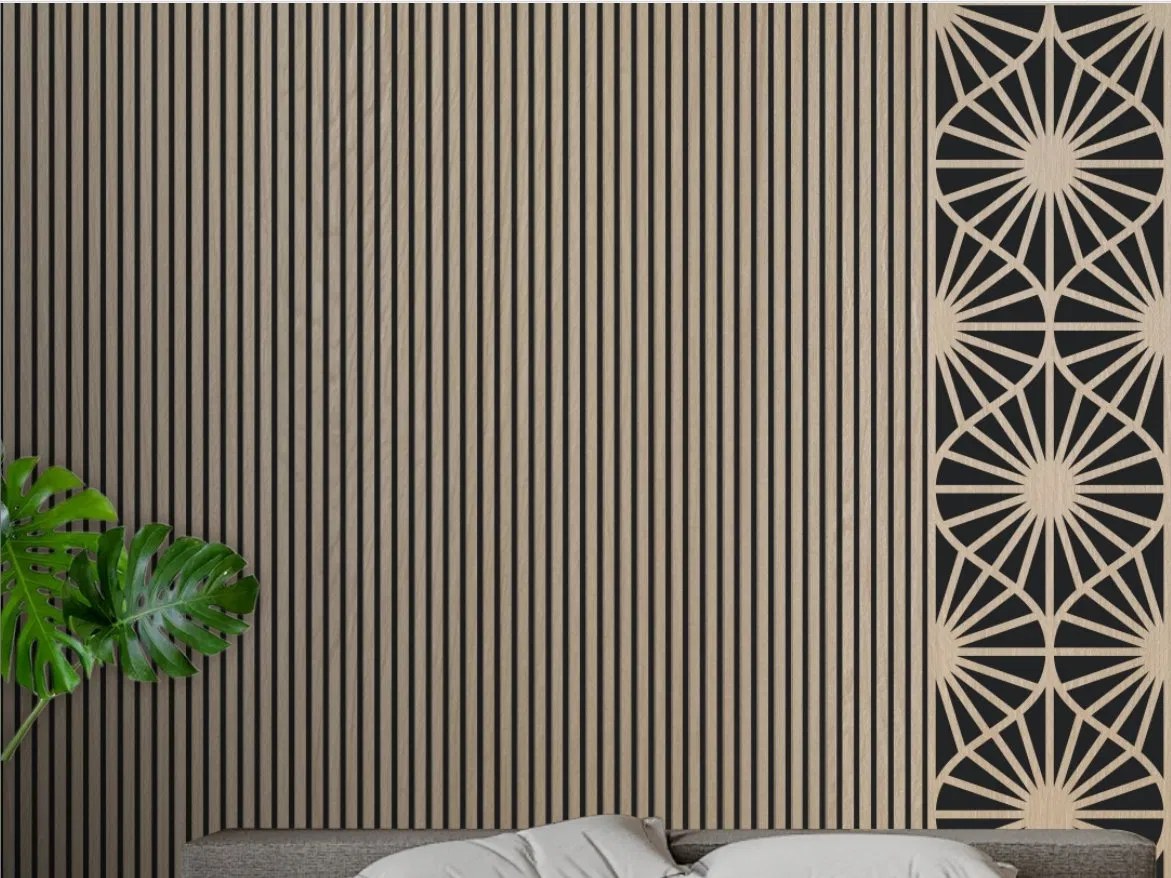 Modern Home Office Acoustic Panels High-Density Self-Adhesive Soundproof Wall Panels in Beige for Door &amp; Ceiling