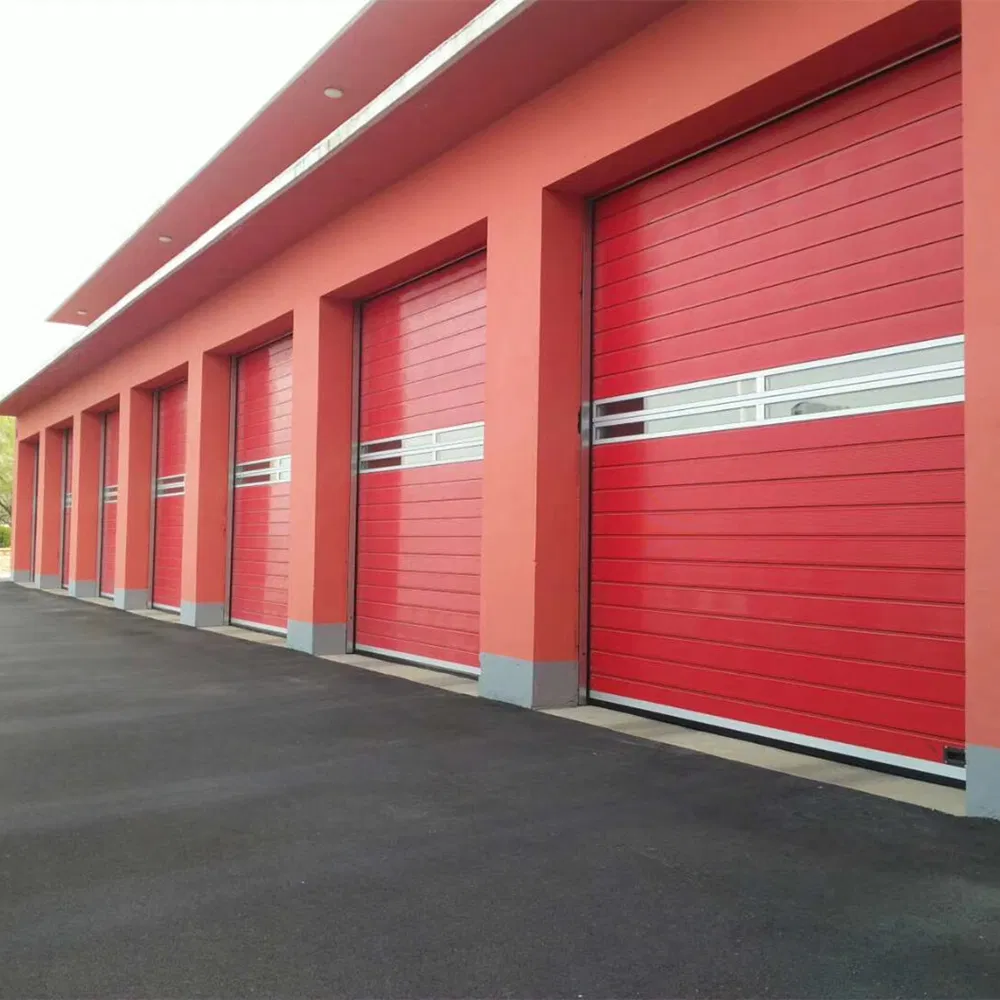 Industrial Automatic Spiral Aluminum Metal Thermal Insulated High Speed Performance Rapid Rise Overhead Roll up or Roller Shutter Door