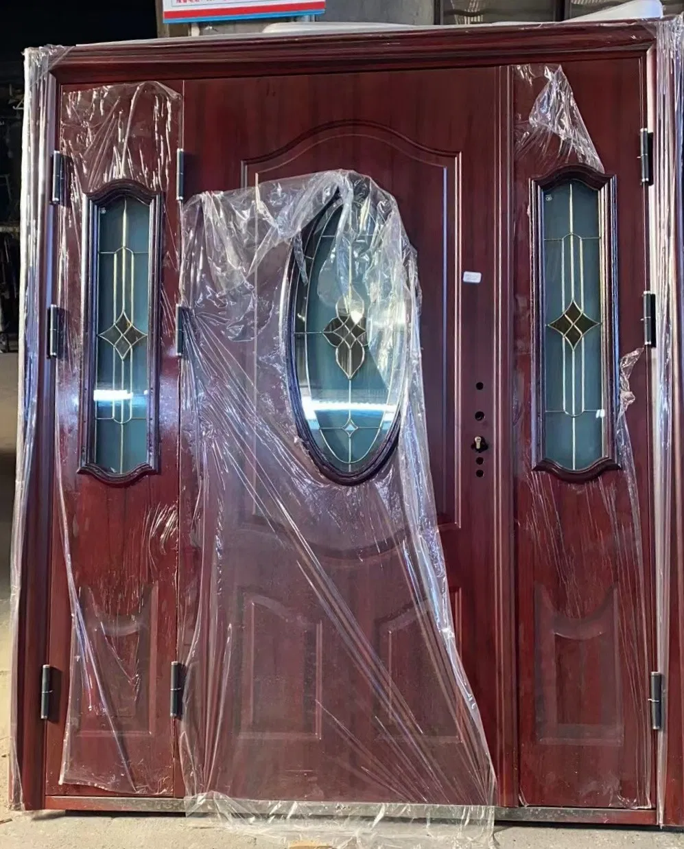 Security Glass Metal Door