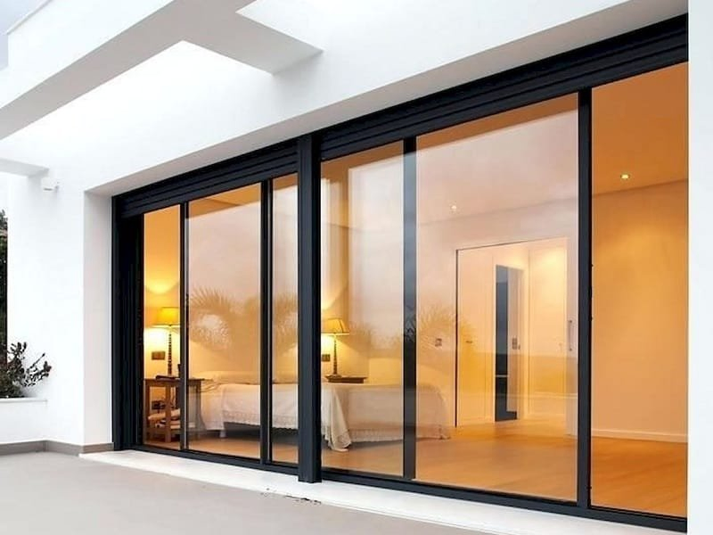 Aluminum-Made Sliding Door with Double Tempered Glass Also High-Quality Lock and Stainless Steel Mesh