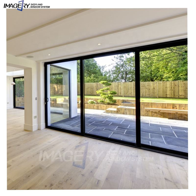 129+ Full Sealed Glass Aluminium Sliding Door with Stainless Steel Mesh