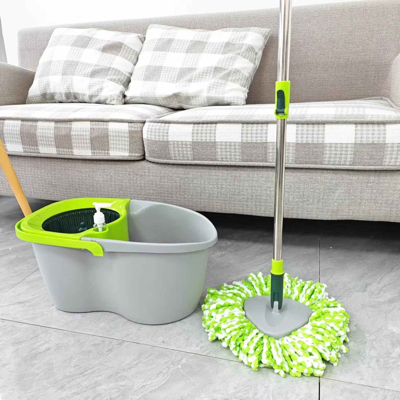 Tornado Spin Mop System Microfiber Spinning Mop and Bucket with Wringer Set for Home Floor Cleaning of Hard-Wood Laminate Tile